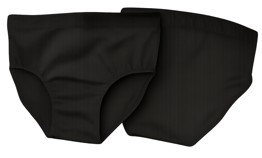 Black wrestling trunks from the UnderCard Series with sleek athletic fit – pro wrestling gear.